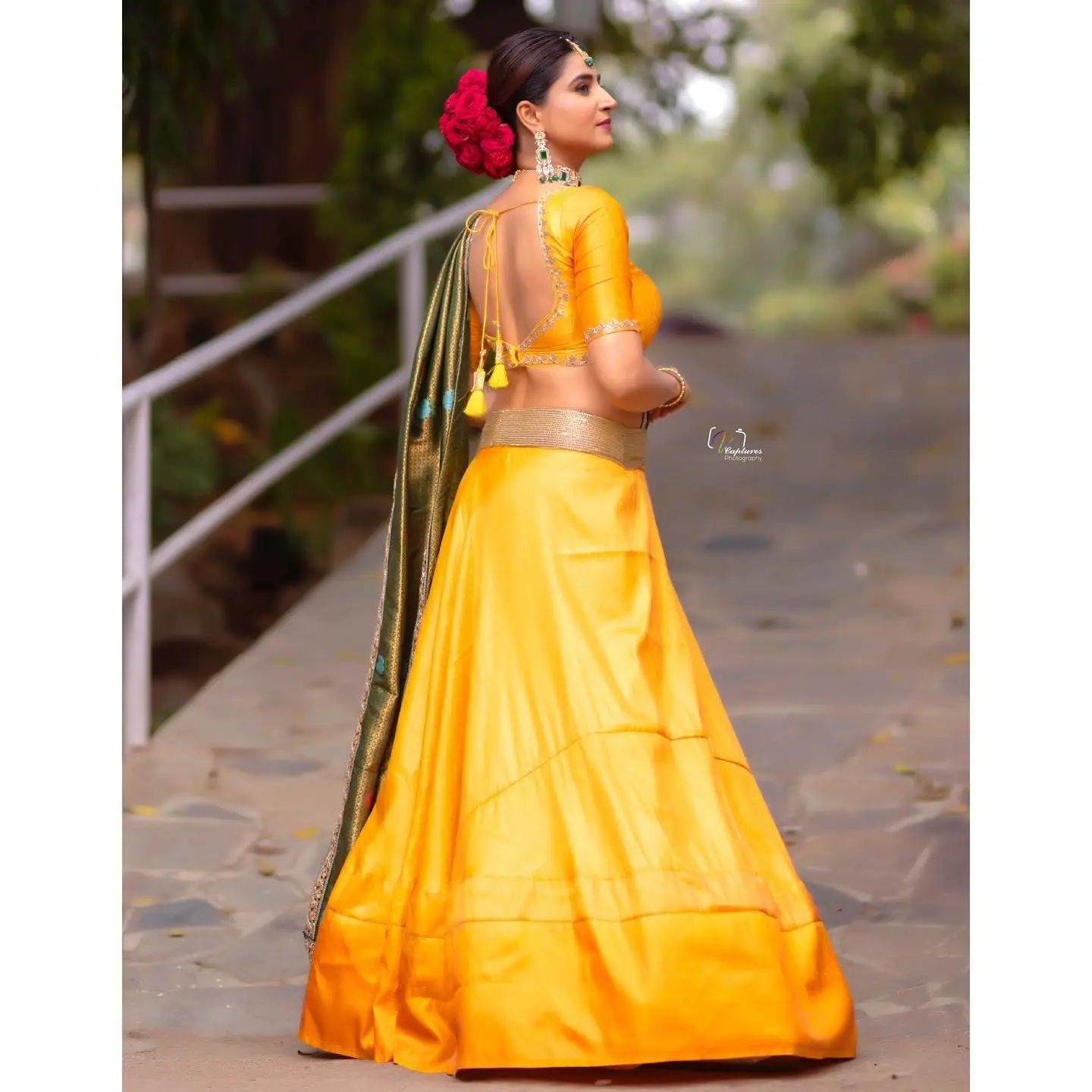 Varshini Sounderajan In Yellow Lehenga Choli